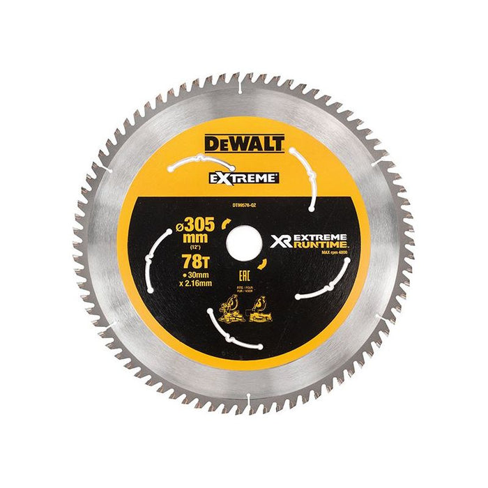 Dewalt Power Tools XR FlexVolt Mitre Saw Blade 305 x 30mm x 78T DeWALT Power Tools - Town Tools