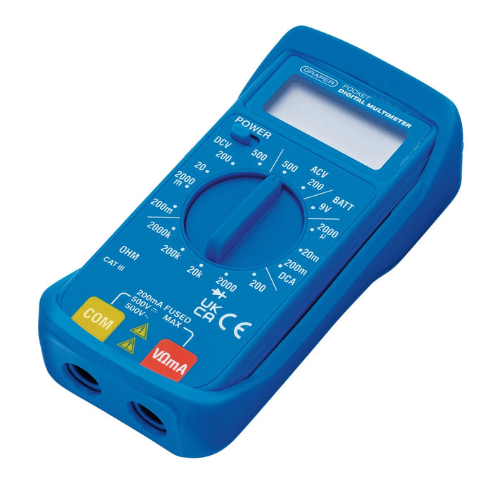 Draper Pocket Digital Multimeter, 500V, AC/DC - DMM7