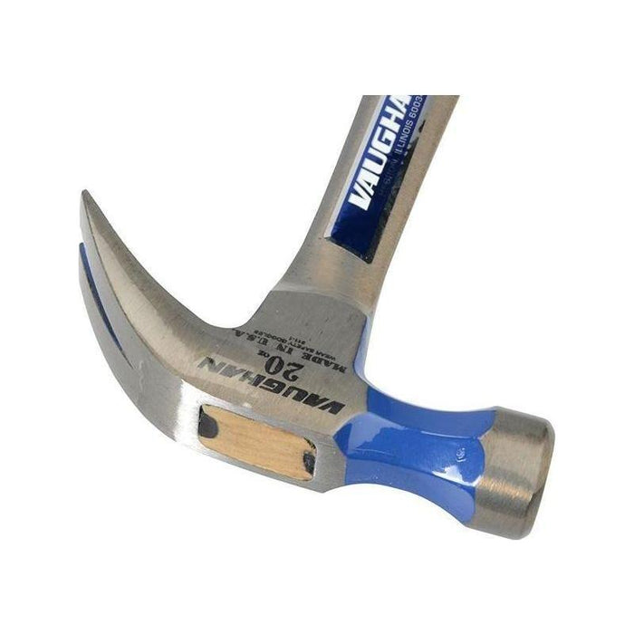 Vaughan R20 Curved Claw Nail Hammer All Steel Smooth Face 570g (20oz) Vaughan - Town Tools