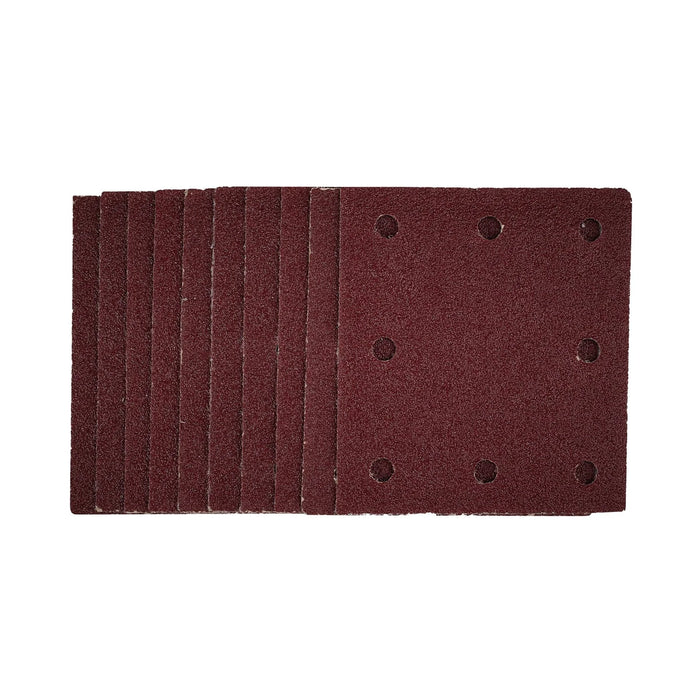 Draper 1/4 Sanding Sheets with Hook and Loop, 115 x 105mm, 40 Grit (Pack of 10)