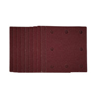 Draper 1/4 Sanding Sheets with Hook and Loop, 115 x 105mm, 80 Grit (Pack of 10)