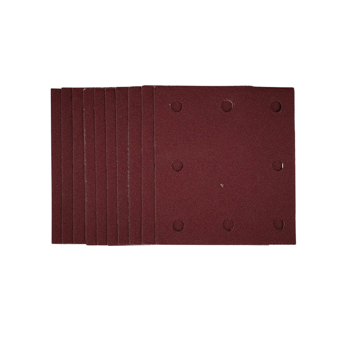 Draper 1/4 Sanding Sheets with Hook and Loop, 115 x 105mm, 120 Grit (Pack of 10)