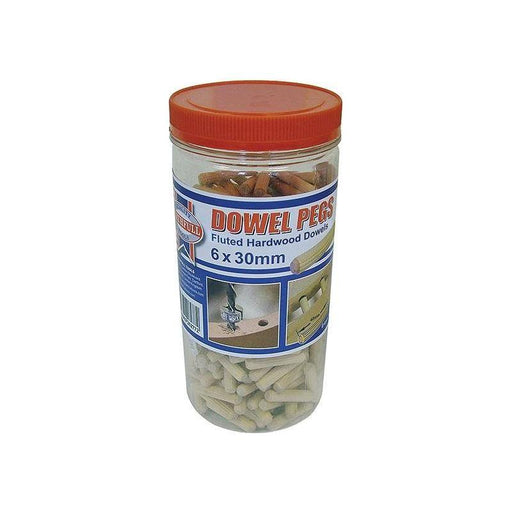 Faithfull Wood Dowels Fluted 30 x 6mm (Tub 300) Faithfull - Town Tools