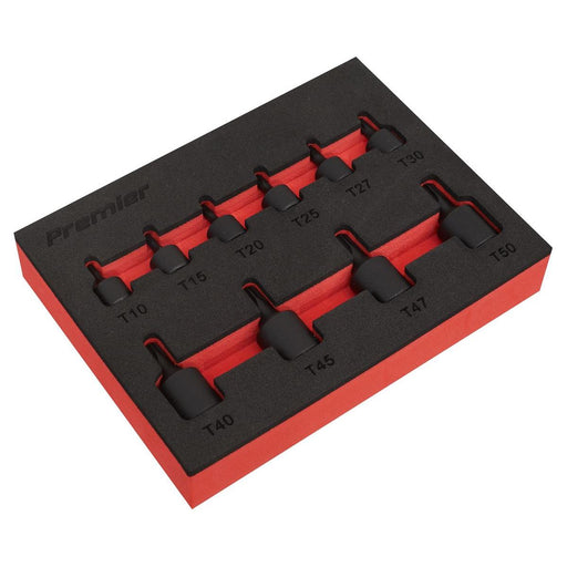 Premier Low Profile TRX-Star* Impact Socket Bit Set 1/4" & 3/8"Sq Drive 10pc Sealey Premier - Town Tools 
