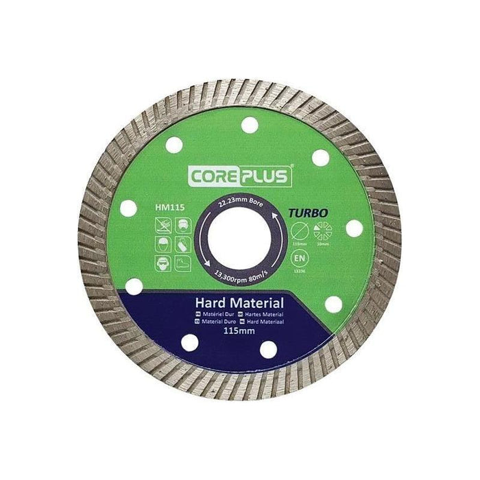 Coreplus HM115 Hard Material Turbo Diamond Blade 115mm CorePlus - Town Tools
