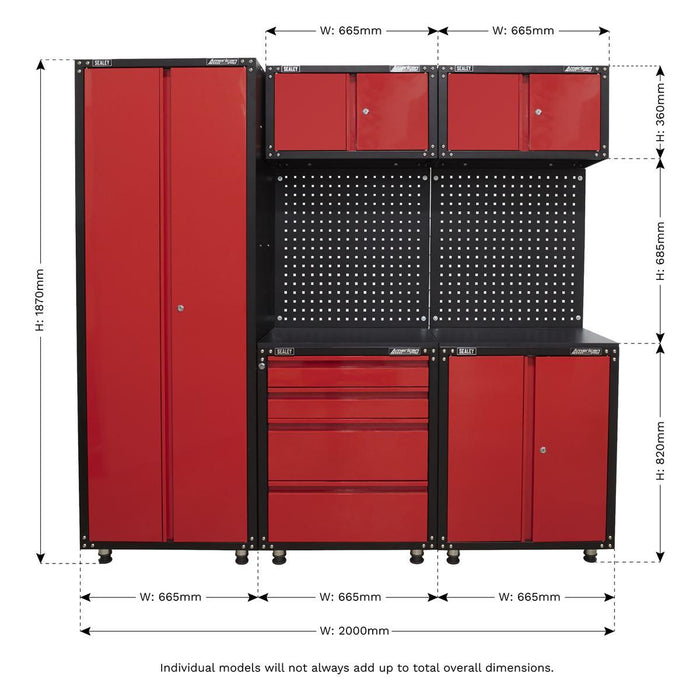 Sealey American PROï 2.0m Storage System APMS80COMBO3 Sealey - Town Tools 