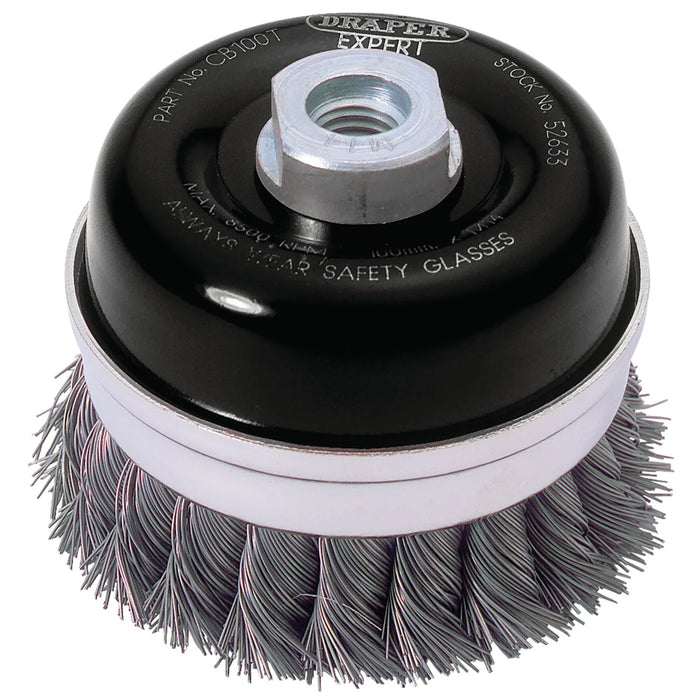 Draper Expert Steel Twist Knot Wire Cup Brush, , M14 60-100mm