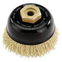Draper Expert Brassed Steel Crimped Wire Cup Brush, 60mm, M10 - CB60C