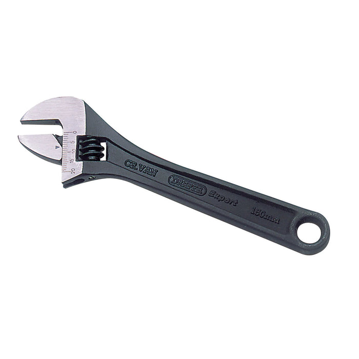 Draper Expert Crescent-Type Adjustable Wrench with Phosphate Finish, 150mm, 24mm