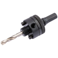 Draper Locking Hex. Shank Holesaw Arbor with HSS Pilot Drill