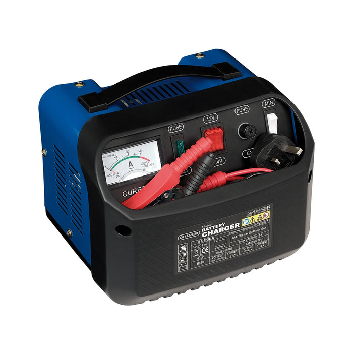Draper 12/24V Battery Charger, 16 - 20A - BCD30A
