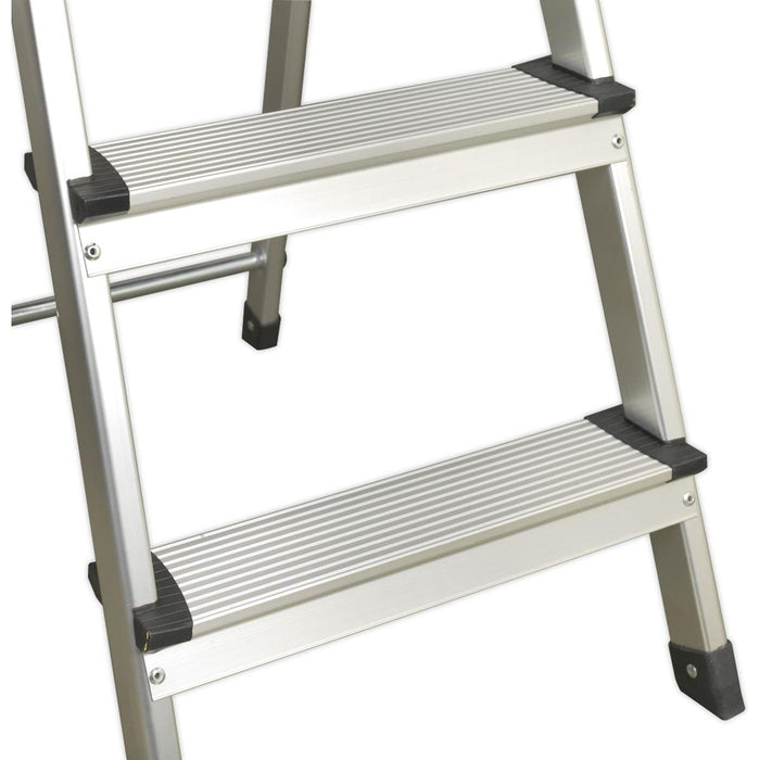 Sealey Aluminium Step Ladder 3-Tread EN 131 ASL3S Sealey - Town Tools 