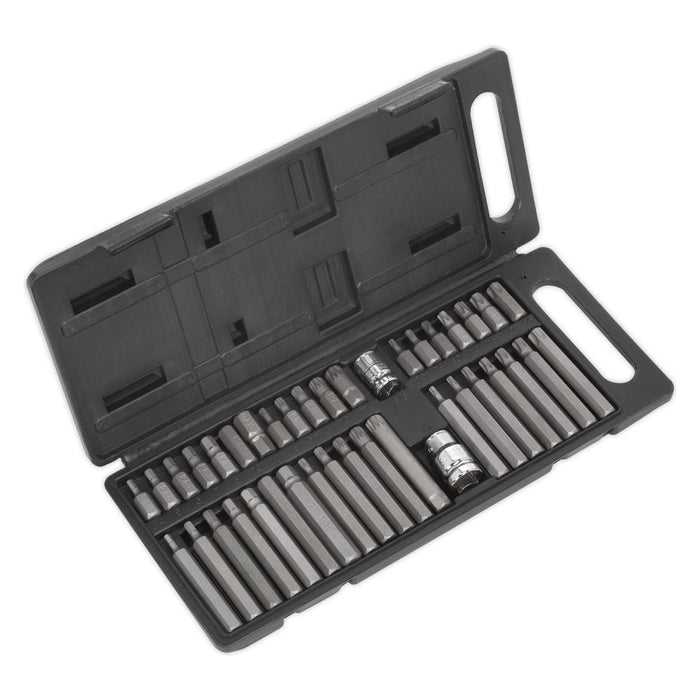 Sealey TRX-Star/Hex/Spline Bit Set 40pc 3/8" & 1/2"Sq Drive S0982 Siegen by Sealey - Town Tools 