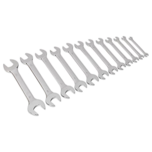 Sealey Double Open-End Spanner Set 12pc Metric S0849 Siegen by Sealey - Town Tools 