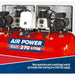 Sealey 270L Belt Drive Air Compressor with Cast Cylinders 2 x 3hp SAC2276B Sealey - Town Tools 