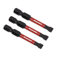 Sealey Slotted 5.5mm Impact Power Tool Bits 50mm 3pc AK8227