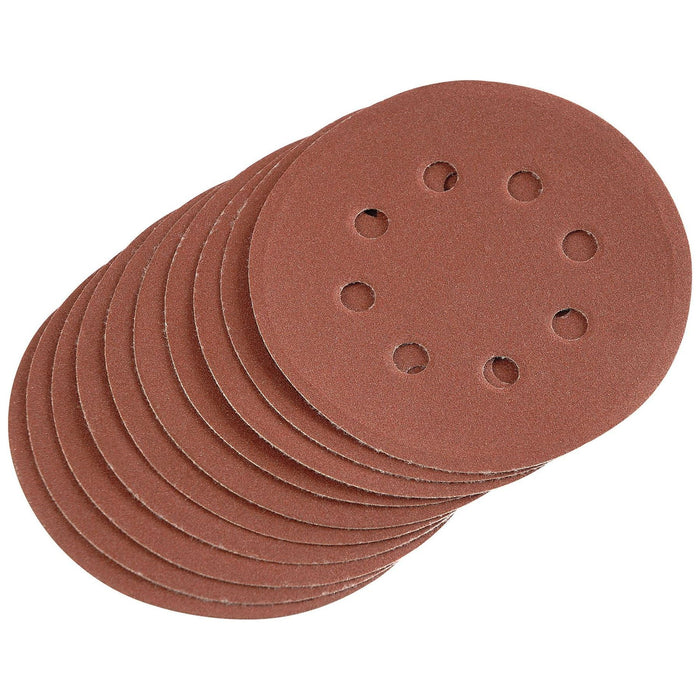 Draper Hook and Loop Sanding Discs, 125mm, 240 Grit (Pack of 10) 64040 Draper - Town Tools 