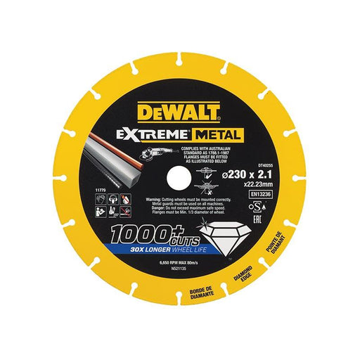 Dewalt Power Tools Extreme Metal Cut Off Saw Blade 230 x 22.23 x 2.10mm DeWALT Power Tools - Town Tools