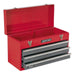 Sealey Tool Chest 3 Drawer Portable with Ball-Bearing Slides Red/Grey AP9243BB Sealey - Town Tools 