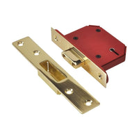 Union StrongBOLT 2105S Polished Brass 5 Lever Mortice Deadlock Visi 68mm 2.5in