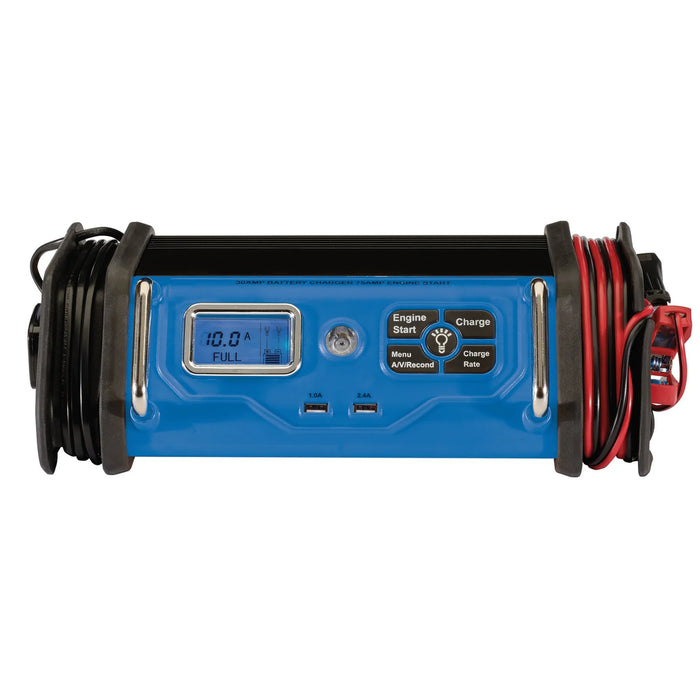 Draper 12V Battery Starter/Charger, 30A - BCMCS70