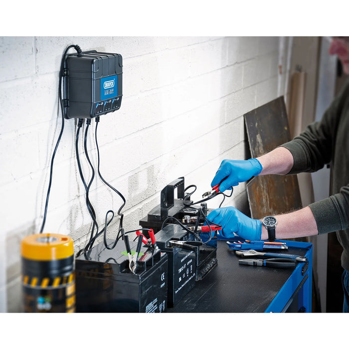 Draper 6/12V 3 Bank Charger Station - BCPB32