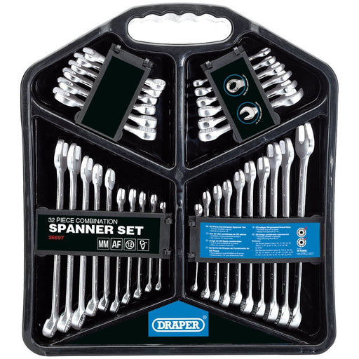 Draper HI-TORQ Four Combination Spanner Sets (32 Piece) 26697 Draper - Town Tools 