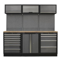 Sealey Superline Pro 2.0m Storage System Wood Worktop APMSSTACK07W