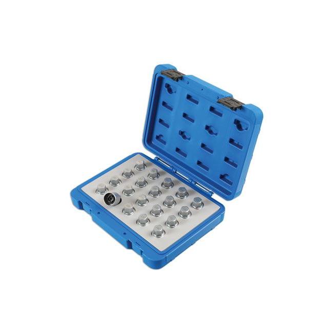 Laser Locking Wheel Nut Key Set 20pc - for Vauxhall, Opel 6862 Laser - Town Tools 