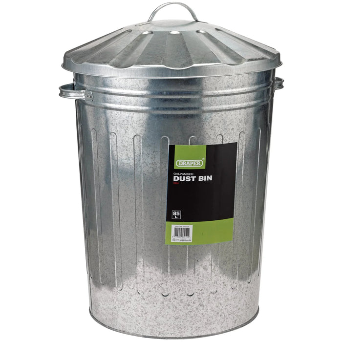 Draper Galvanised Dust Bin, 85L - GB85
