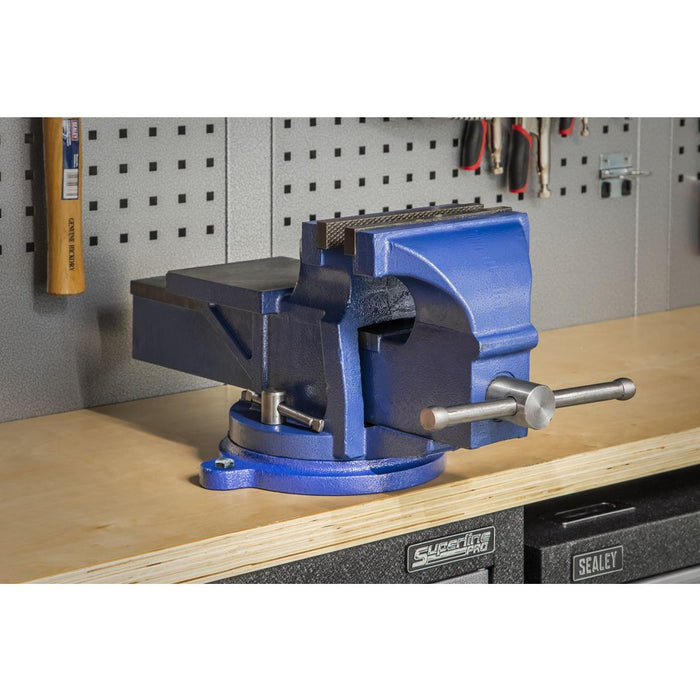 Sealey Heavy-Duty Professional Vice with Swivel Base 200mm CVXTB200COMBO Sealey - Town Tools 