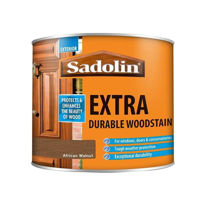 Sadolin Extra Durable Woodstain African Walnut 500ml Sadolin - Town Tools