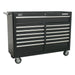 Sealey Rollcab 13 Drawer with Ball-Bearing Slides Black AP5213TB Sealey - Town Tools 