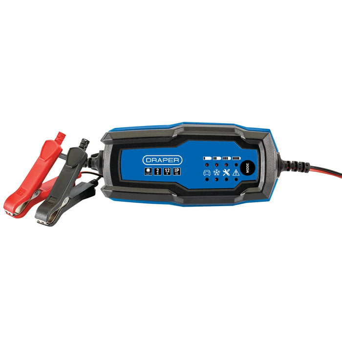 Draper 6/12V Smart Charger and Battery Maintainer, 2A - BCI2