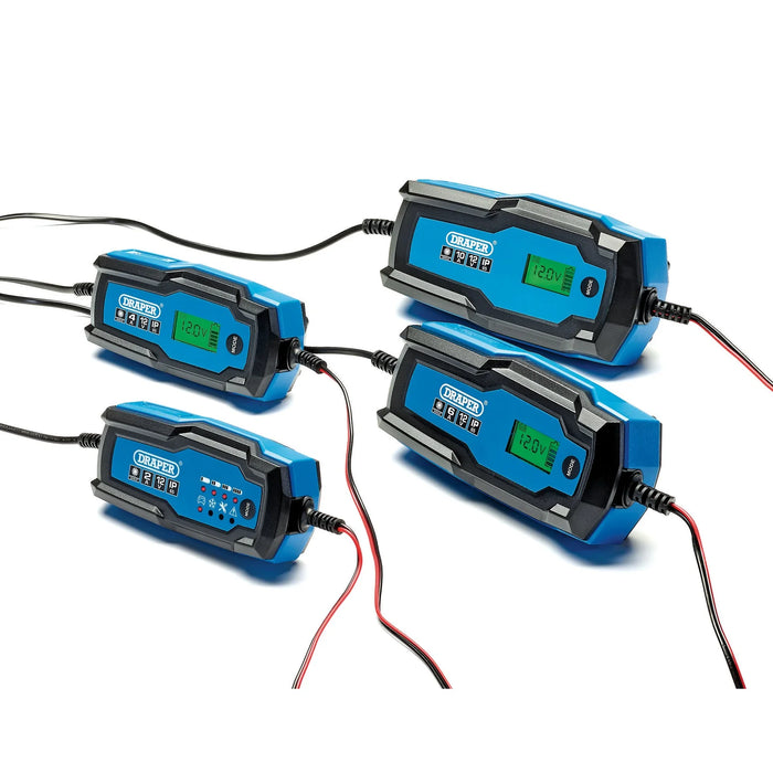 Draper 6/12V Smart Charger and Battery Maintainer, 4A - BCI4