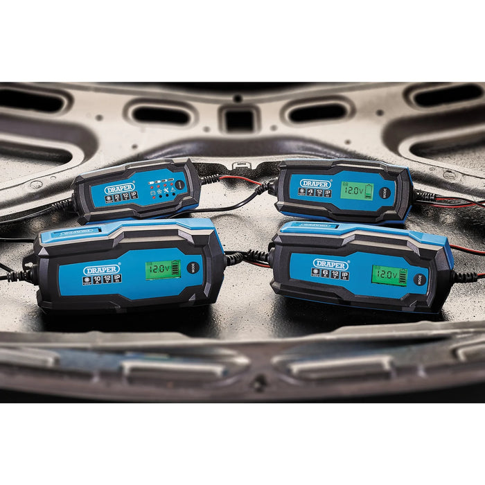 Draper 6/12V Smart Charger and Battery Maintainer, 4A - BCI4