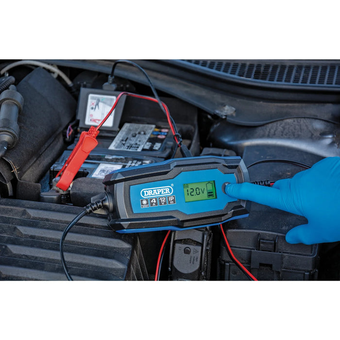 Draper 6/12V Smart Charger and Battery Maintainer, 4A - BCI4