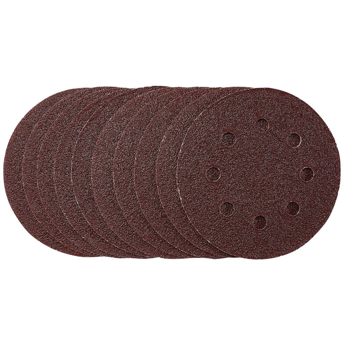 Draper Sanding Discs, 115mm, 40 Grit, Hook & Loop (Pack of 10) - SDHAL115