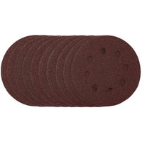 Draper Sanding Discs, 115mm, 80 Grit, Hook & Loop (Pack of 10) - SDHAL115