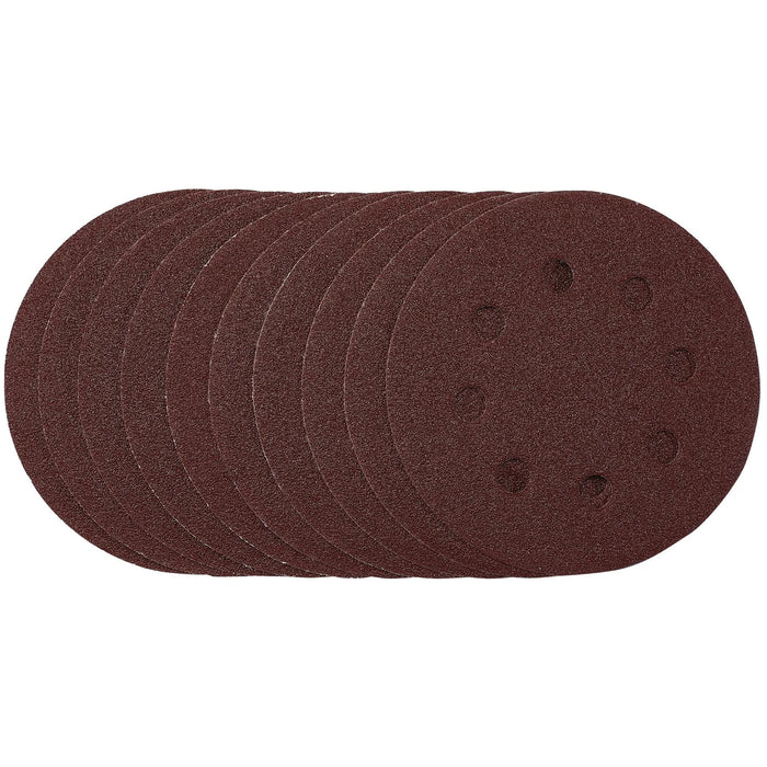 Draper Sanding Discs, 115mm, 80 Grit, Hook & Loop (Pack of 10) - SDHAL115