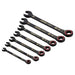Draper Expert HI-TORQ Metric Reversible Ratchet Combination Spanner Set, Black (7 Piece) Draper - Town Tools
