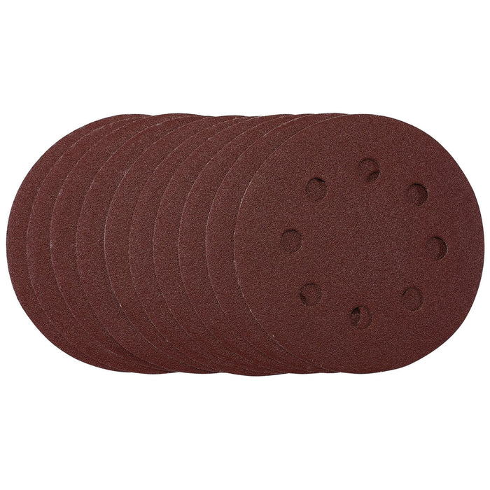 Draper Sanding Discs, 115mm, 120 Grit, Hook & Loop (Pack of 10) - SDHAL115