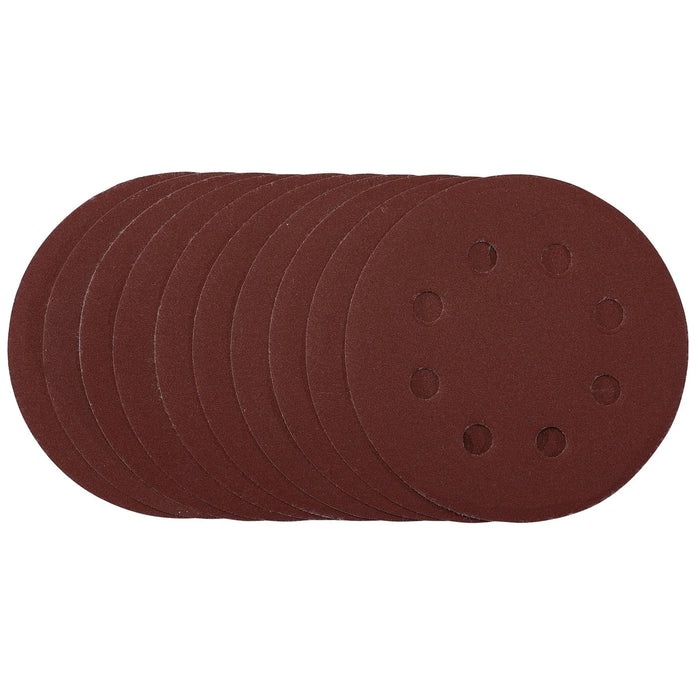 Draper Sanding Discs, 115mm, 240 Grit, Hook & Loop (Pack of 10) - SDHAL115
