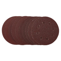 Draper Sanding Discs, , Hook & Loop, Assorted Grit, (Pack of 10) 115-180mm
