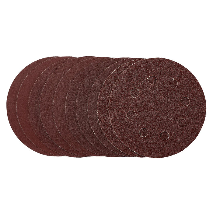 Draper Sanding Discs, , Hook & Loop, Assorted Grit, (Pack of 10) 115-180mm
