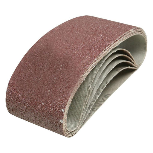 Silverline Sanding Belts 75 x 457mm 5pk 40 Grit Silverline - Town Tools 