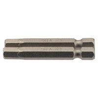 Draper Hexagonal Insert Bit, 6mm, 1/4" Hex, 50mm Long (Pack of 2) 64259