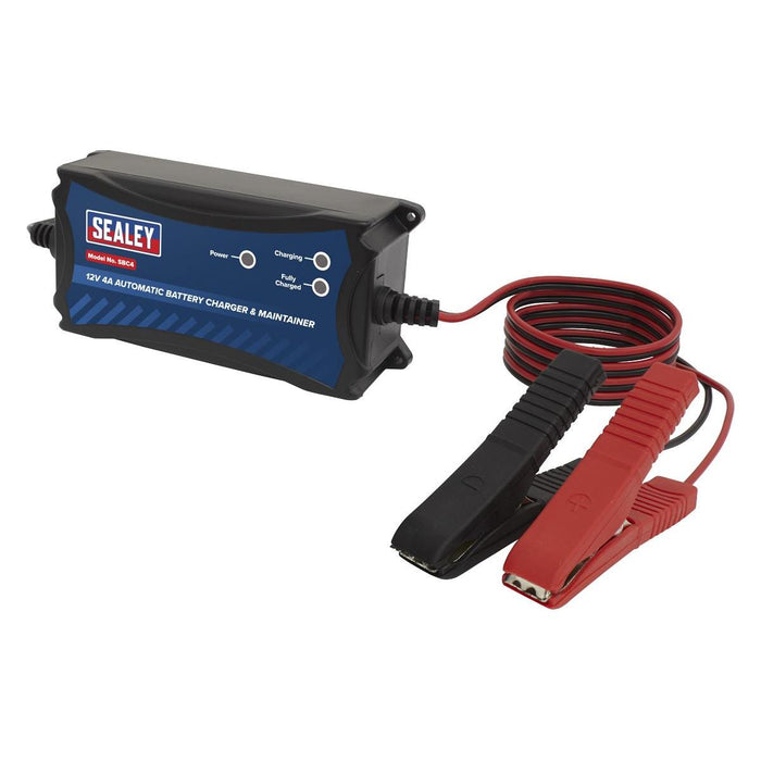 Sealey Battery Maintainer Charger 12V 4A Fully Automatic SBC4 Sealey - Town Tools 