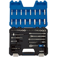 Draper MM/AF Combined Socket Set, 1/4" Sq. Dr. (75 Piece) 16448