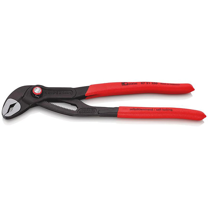 KNIPEX 87 21 250 SB Cobra® QuickSet High-Tech Water Pump Pliers, 250mm